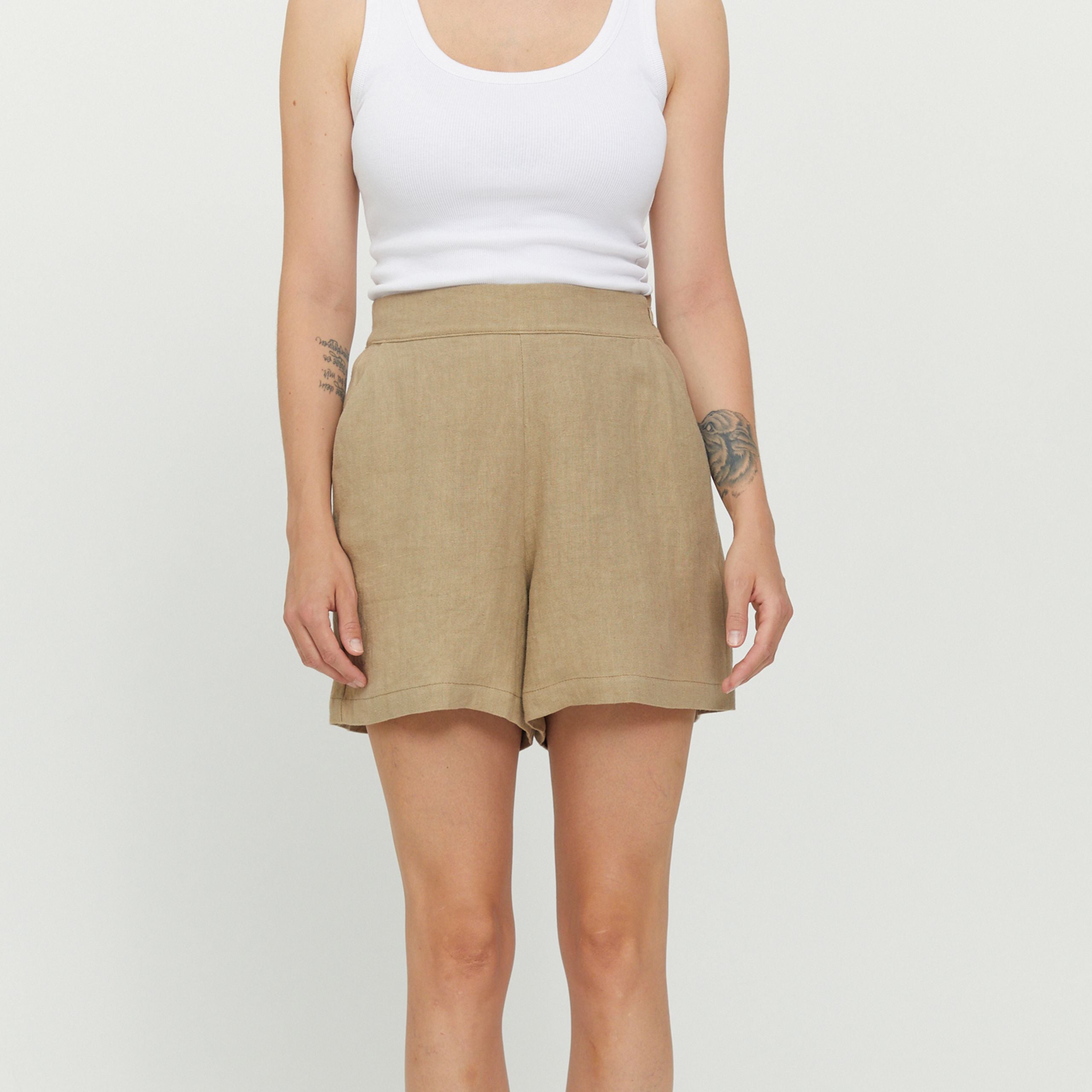 Mazine Shorts "Pinki" M Braun (sandy olive)