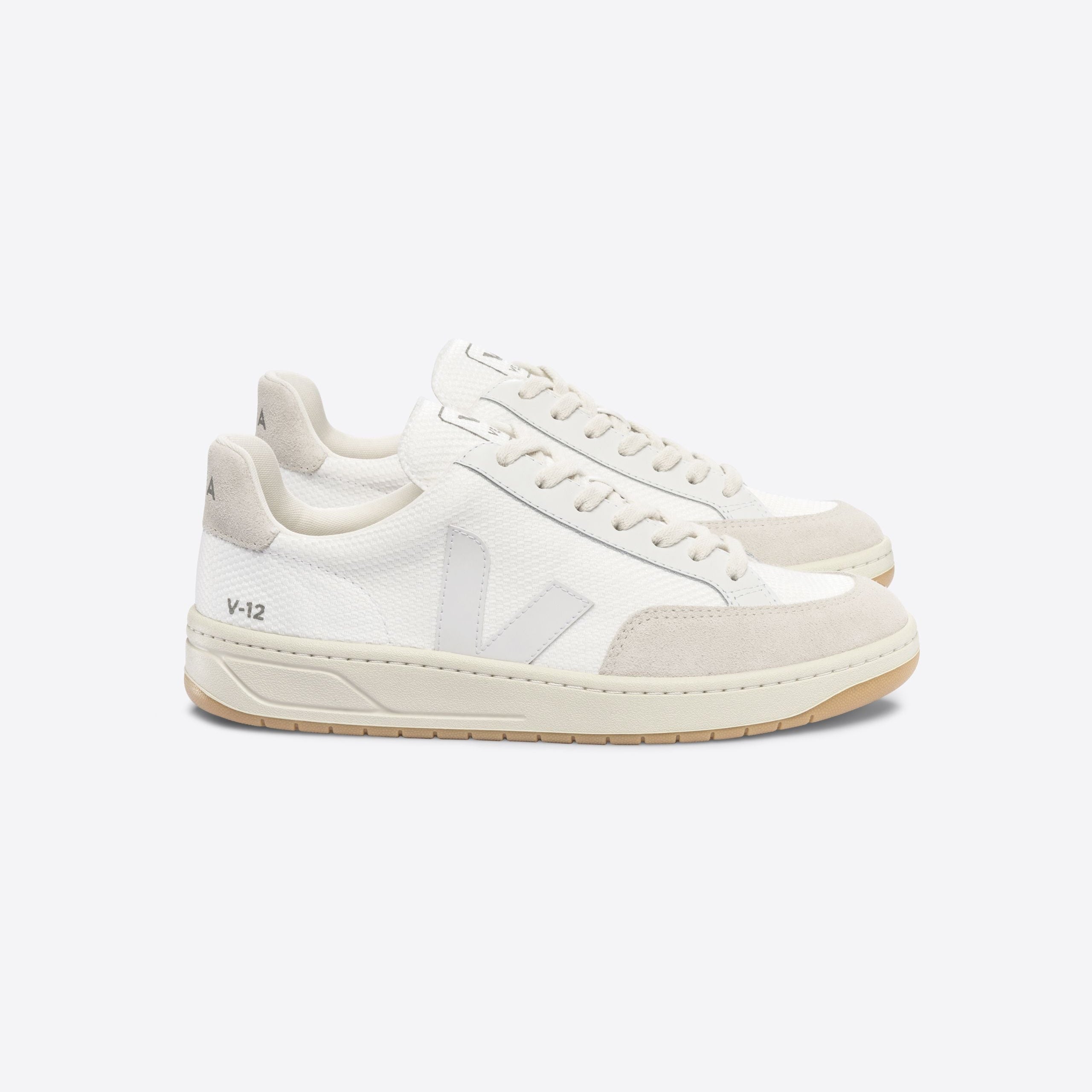 VEJA Herren Sneaker "V-12 B-Mesh" Weiß (White Natural)