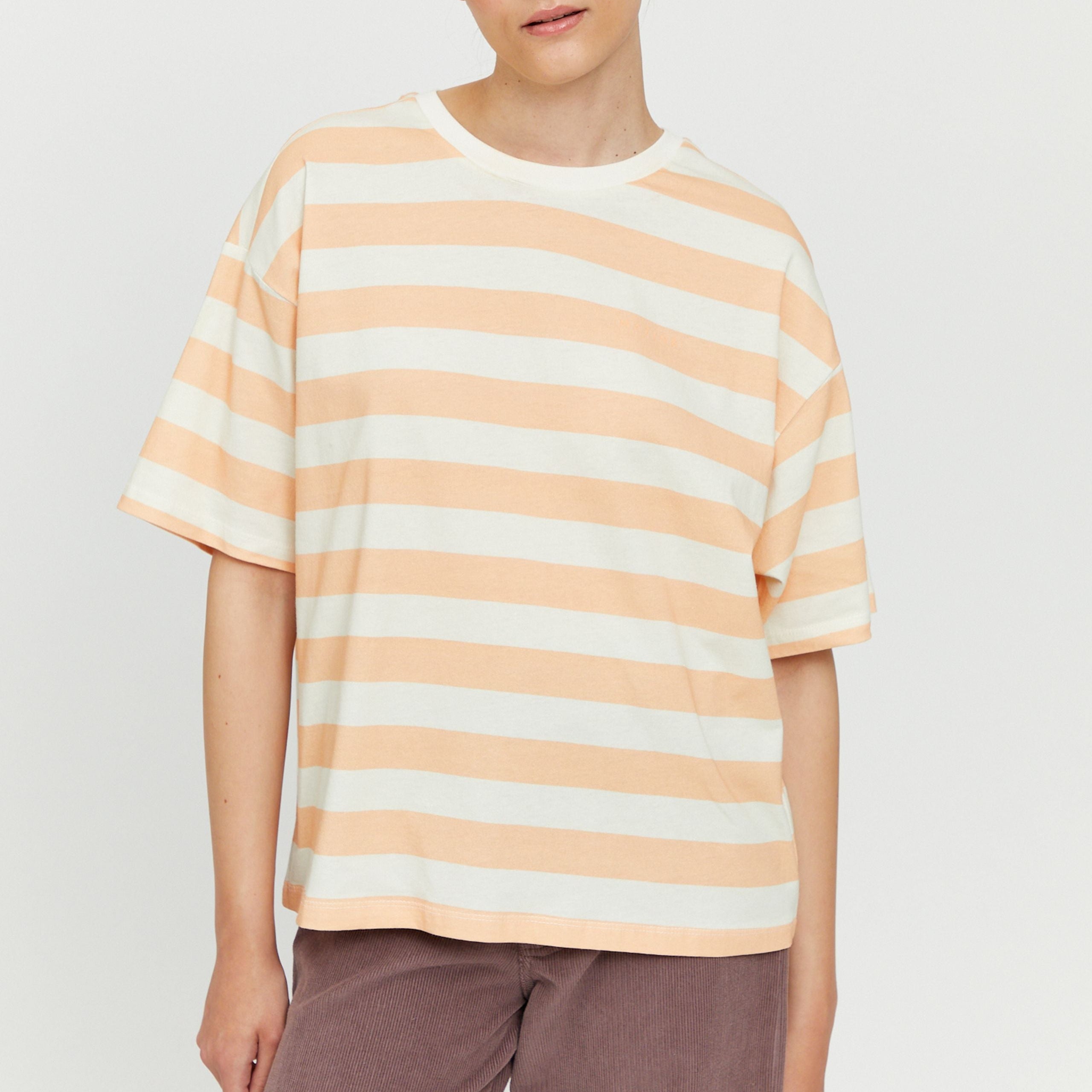 Mazine T-Shirt "Ravi" Orange (apricot offwhite)