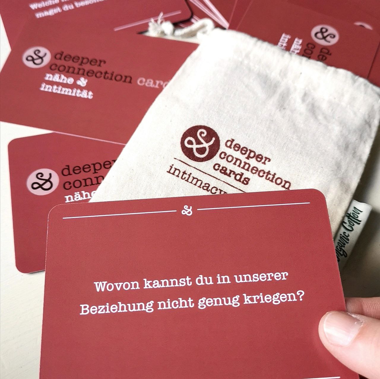 deeper connection Fragekarten im Jutebeutel