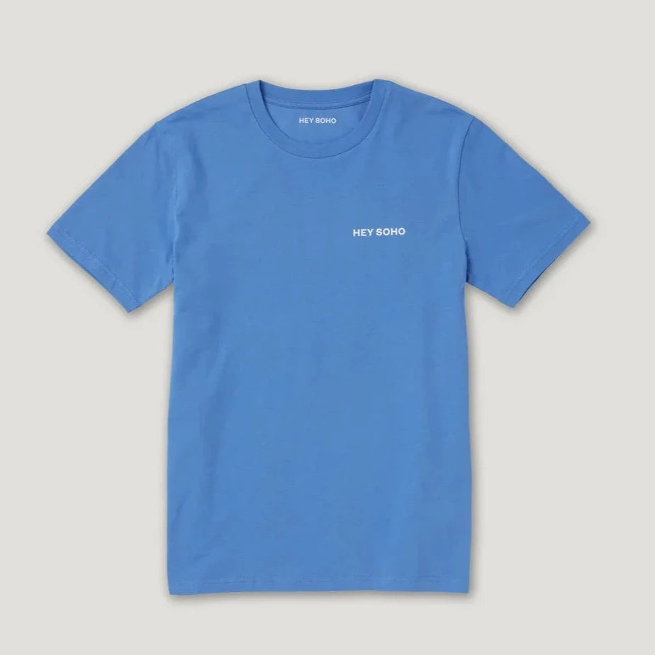 hey soho T-Shirt "Remember to smile" Blau