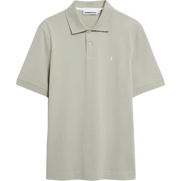 ARMEDANGELS Men Casual Jersey Polo Shirt "MAARIO" S Seagreen