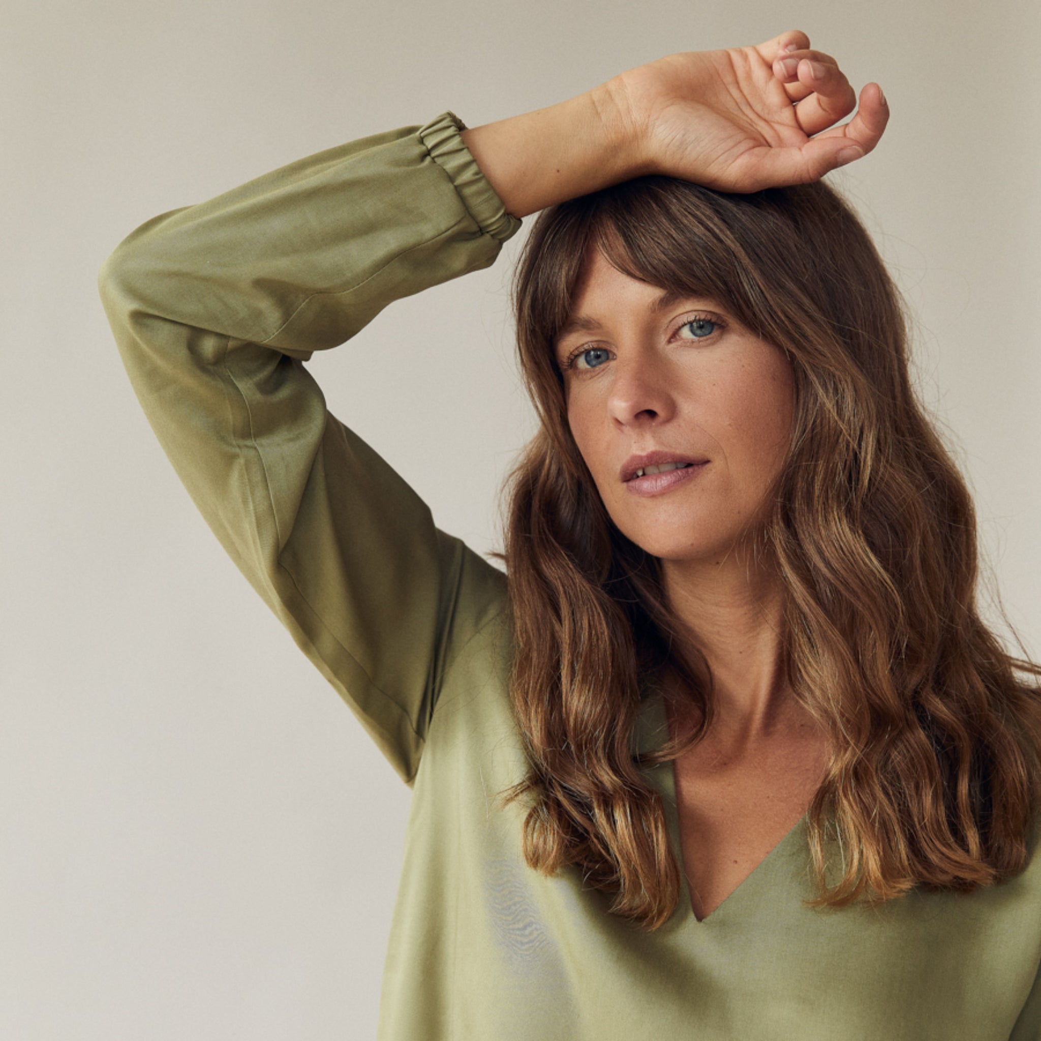 The Slow Label V-Neck Blouse