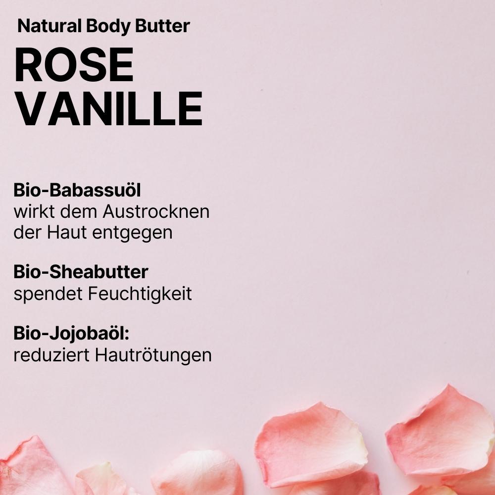 truemorrow Natural Body Butter "Rose-Vanille" 45 g