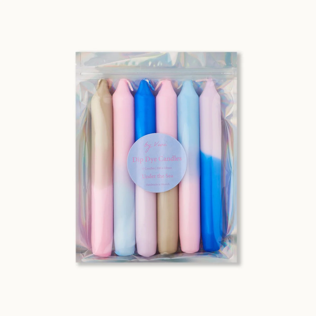 by Vivi Dip Dye Candle Set, 6-piece