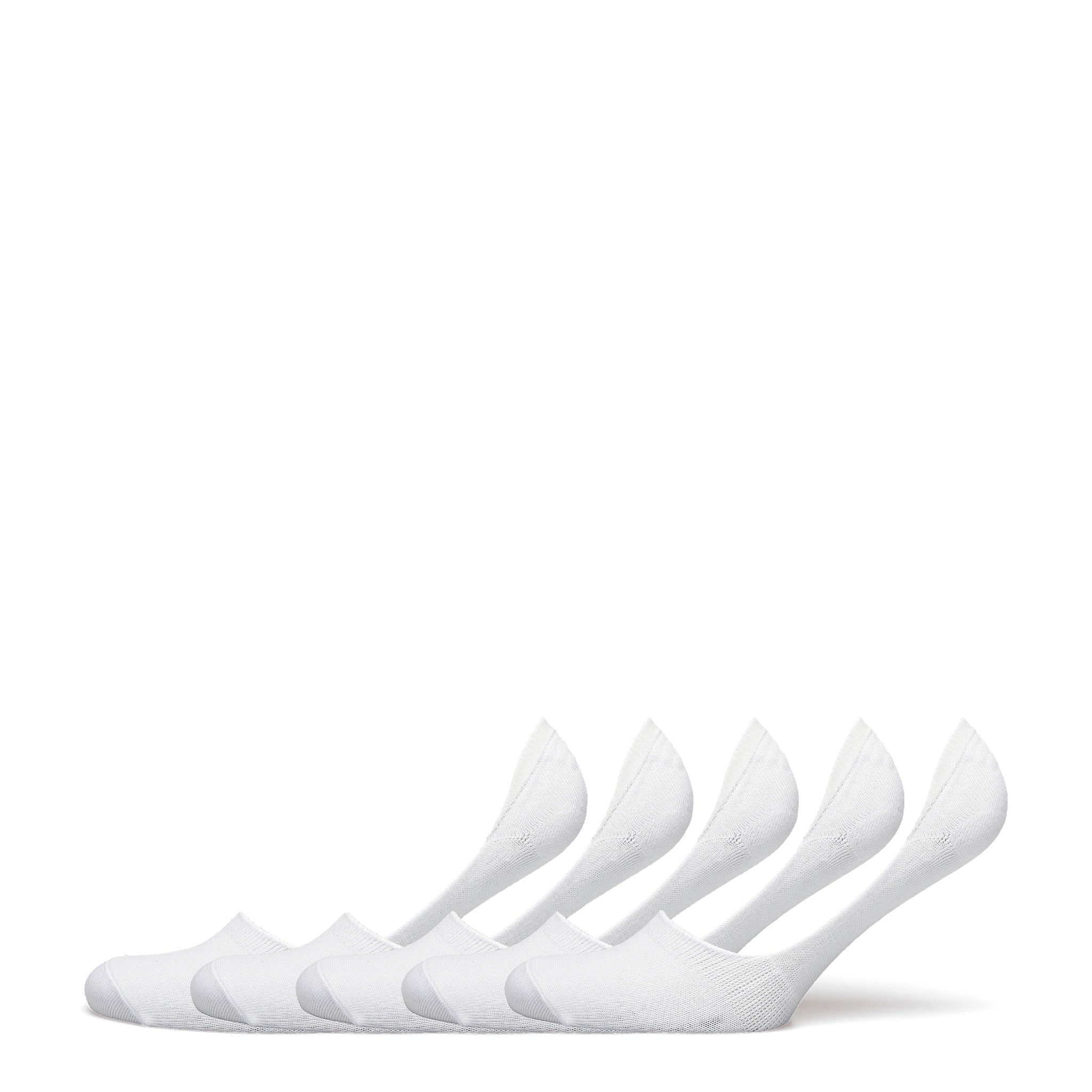 Urban Quest Damen No Show Socks "Bamboo" 5er Pack 36-40 White