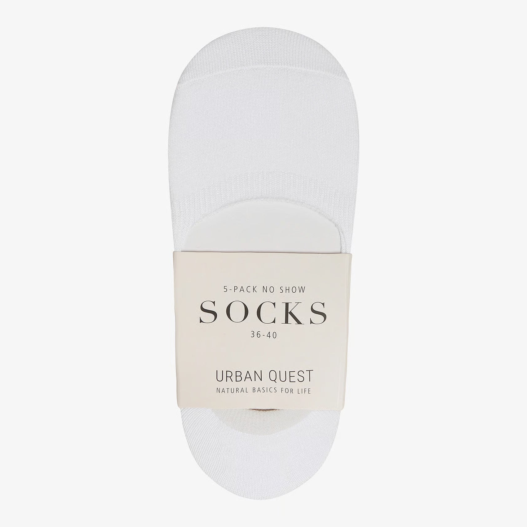 Urban Quest Damen No Show Socks "Bamboo" 5er Pack