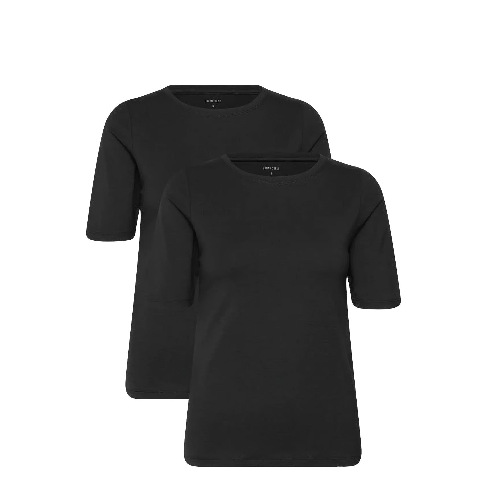 Urban Quest Damen Shortsleeved T-Shirt "Bamboo" 2er Pack Black