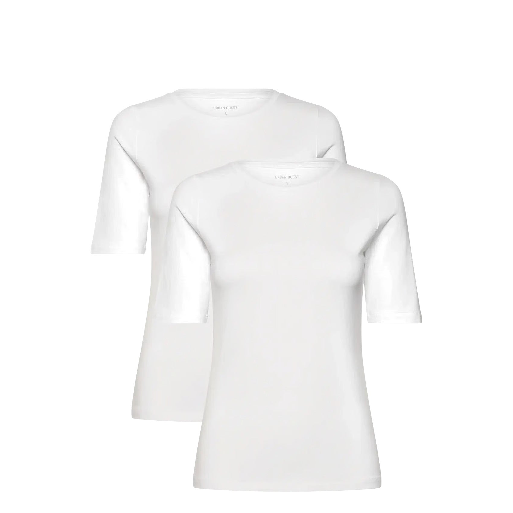 Urban Quest Damen Shortsleeved T-Shirt "Bamboo" 2er Pack White