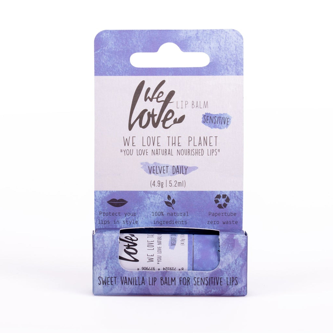 We Love The Planet Natürliche Lippenpflege 4,9 g Velvet Daily (Vanilla)