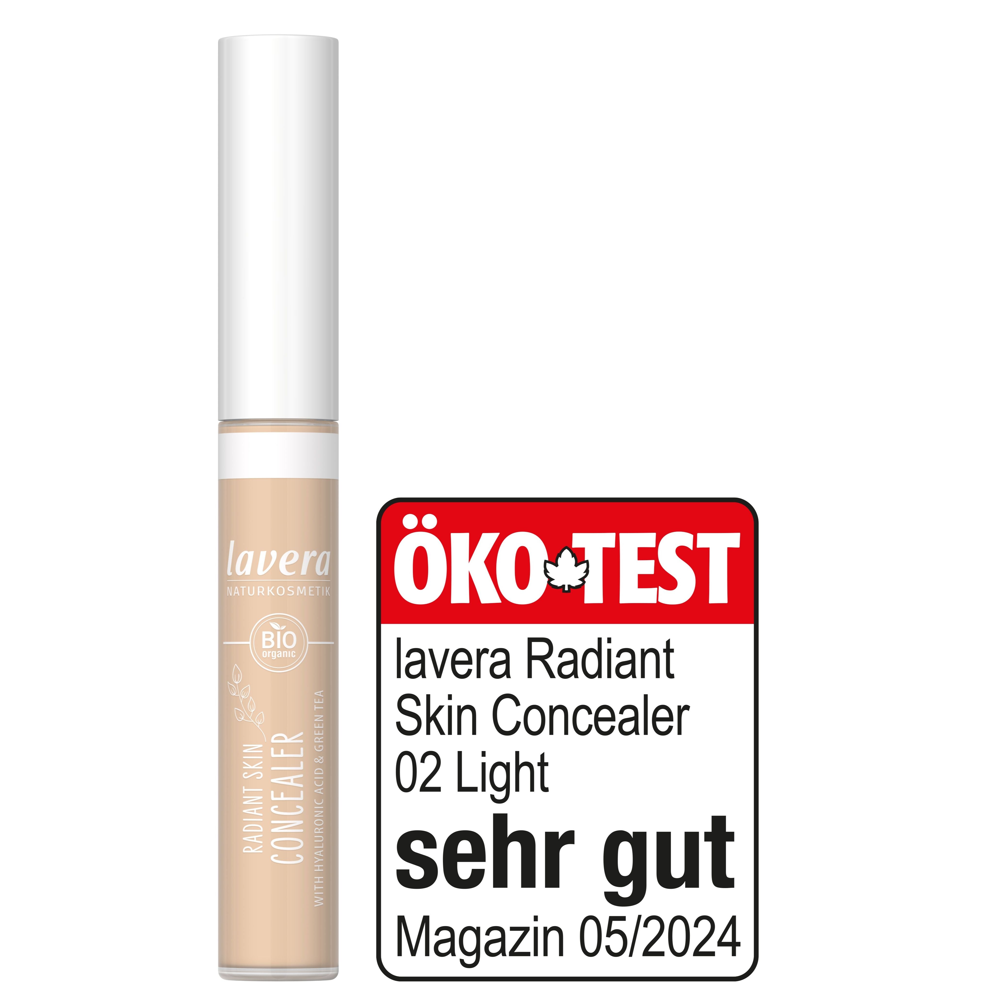 Lavera Radiant Skin Concealer mit einem Öko-Test-Siegel, bewertet mit "sehr gut" im Magazin 05/2024.