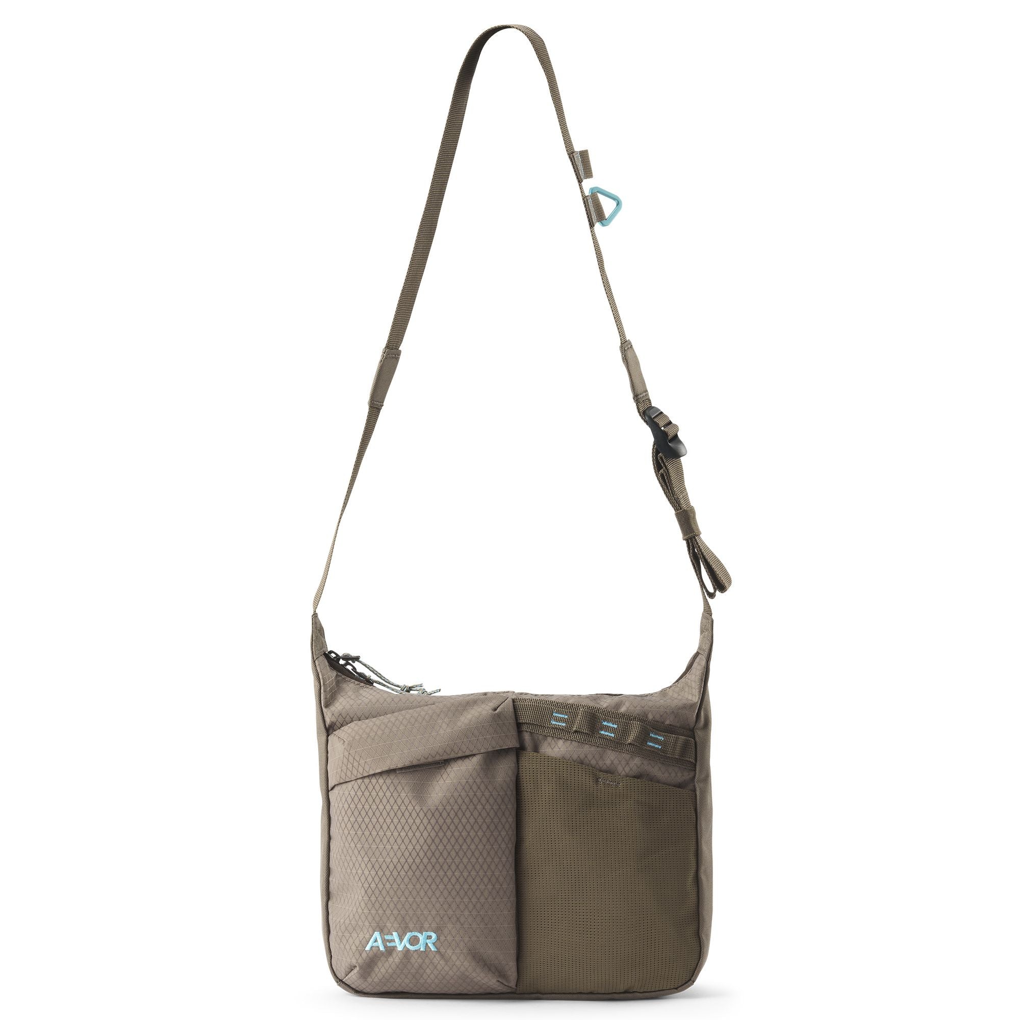 AEVOR Crossbody‑Tasche "Utility Sacoche" Coffee Brown 28 x 8 x 24 cm
