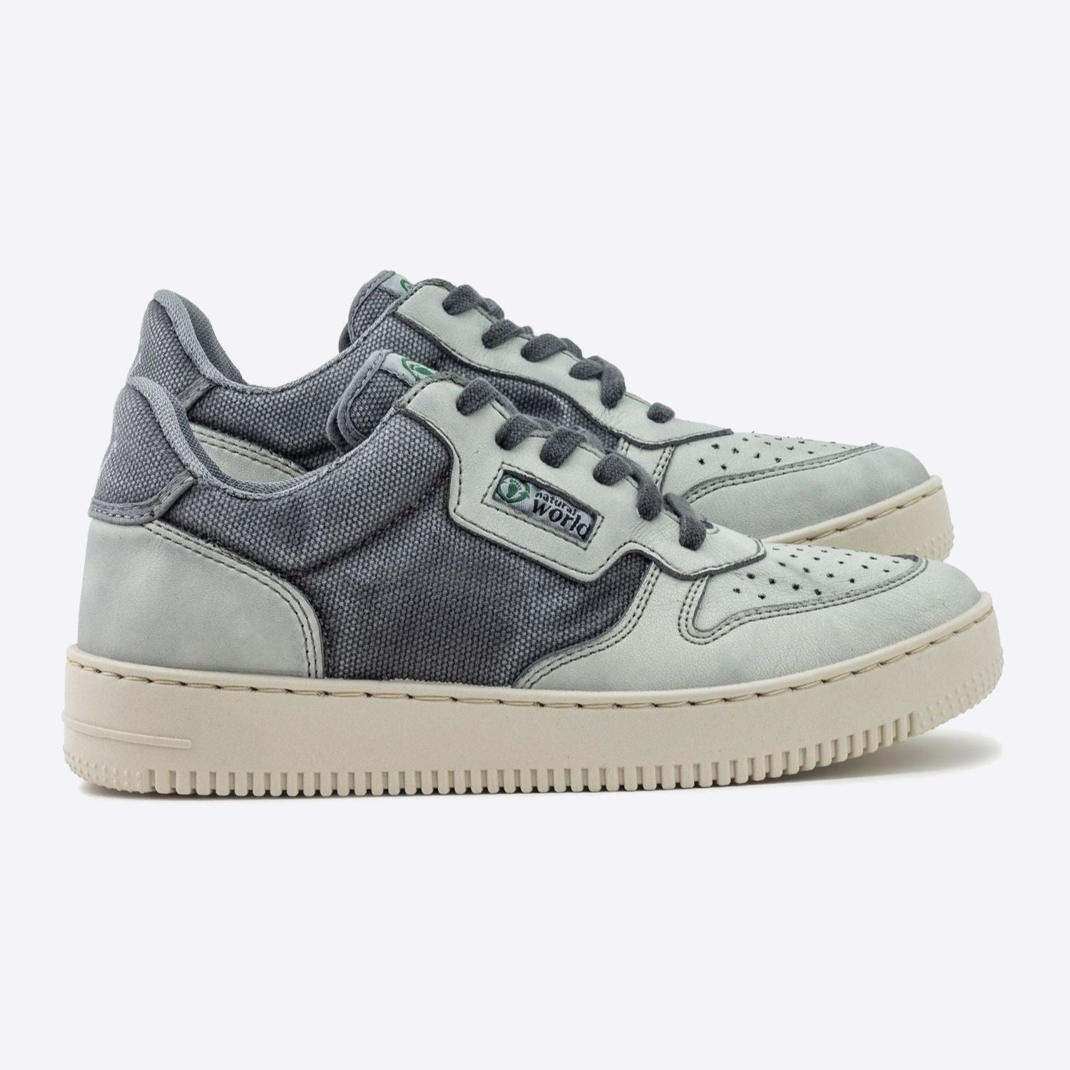 Natural World Vegane Damen Sneaker "Deportivo" Grau (Gris Enz)