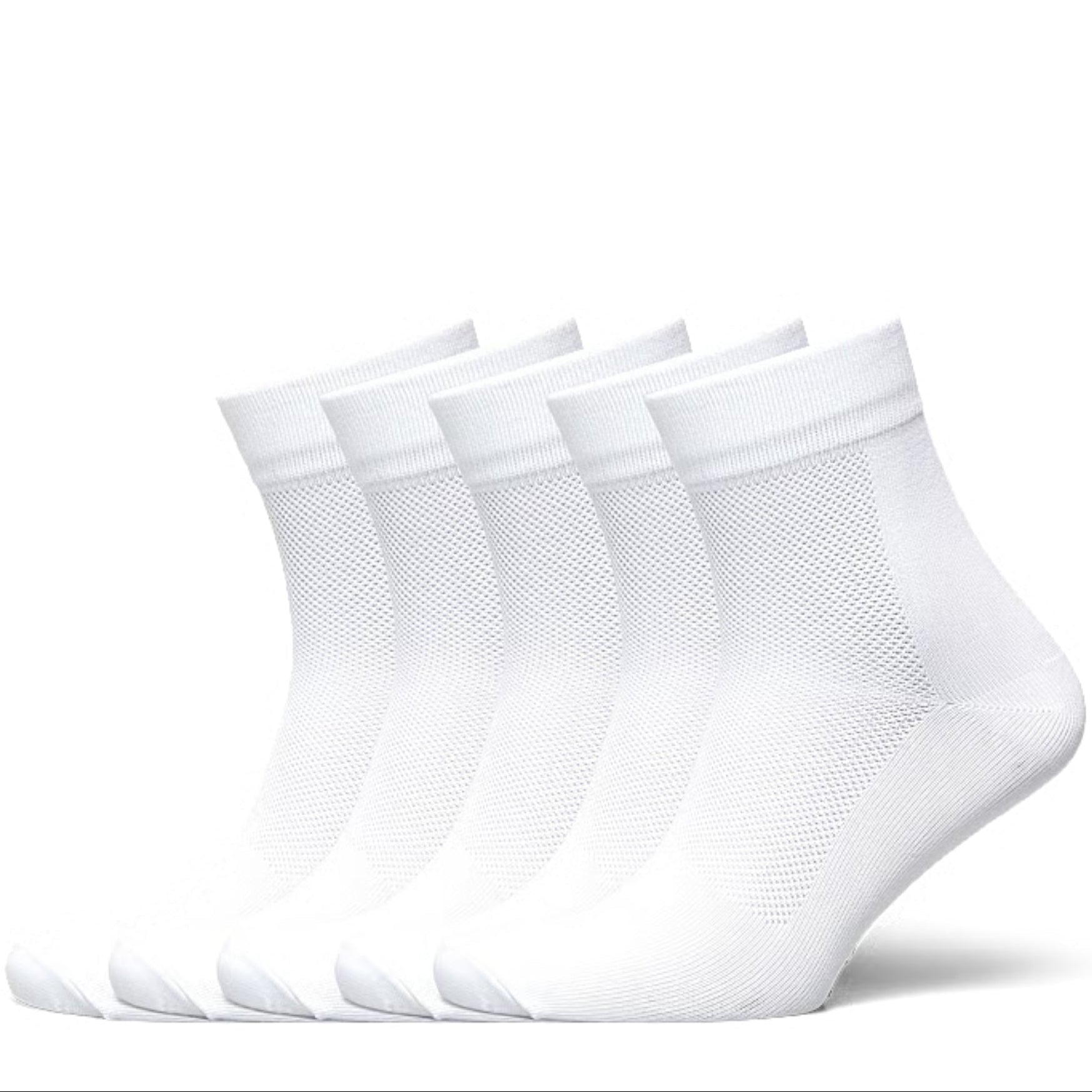 ZEBDIA Women Basic Running Socks 5er Pack White