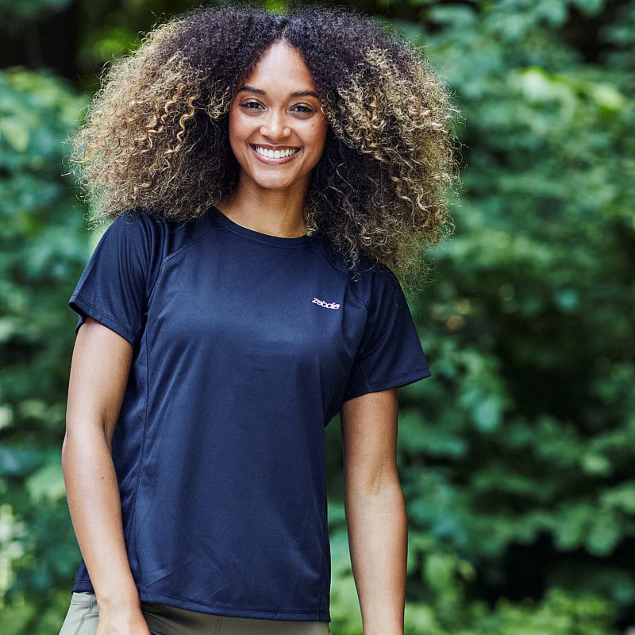ZEBDIA Women Sports T-Shirt "Chest Print"
