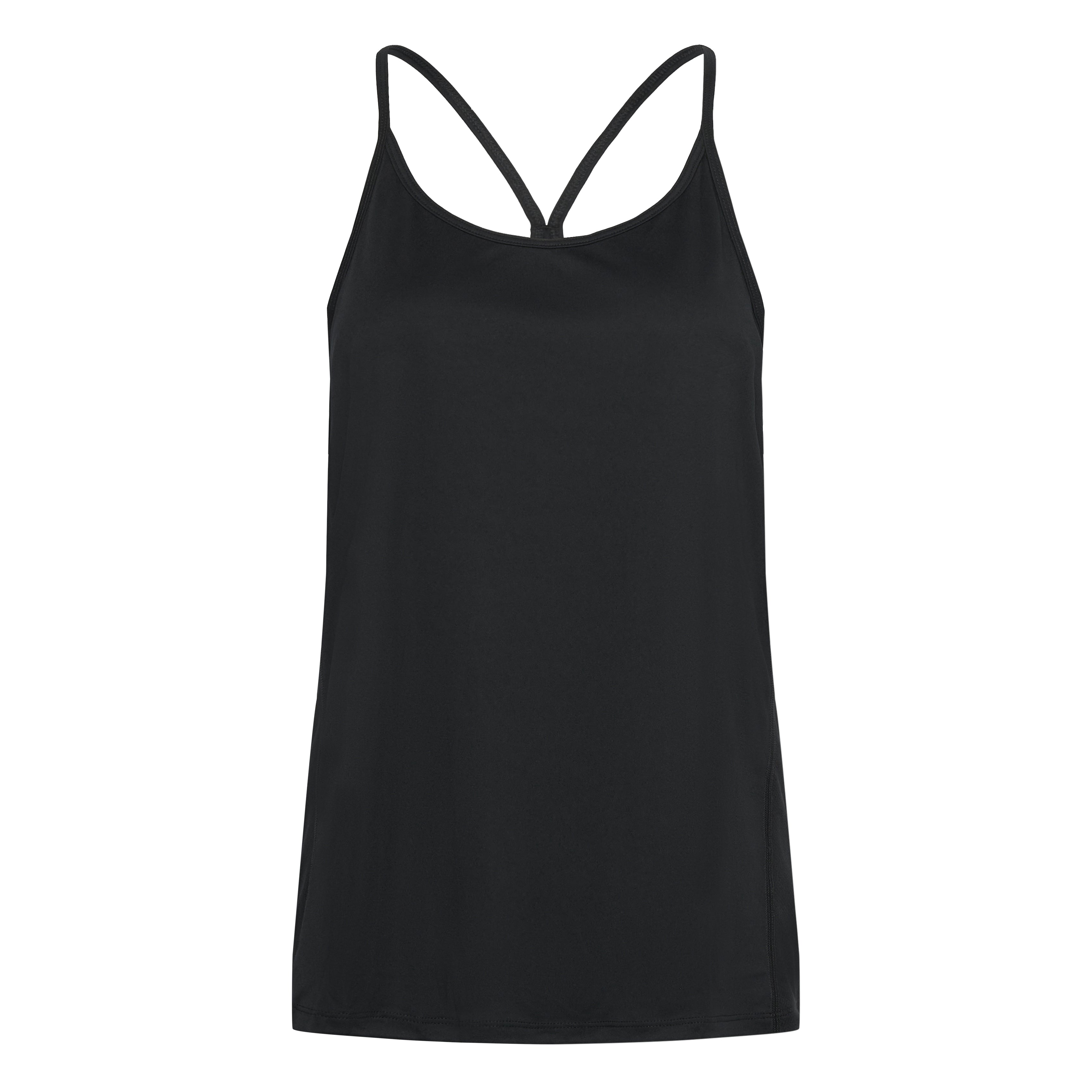 ZEBDIA Women Sports Strap Top Black