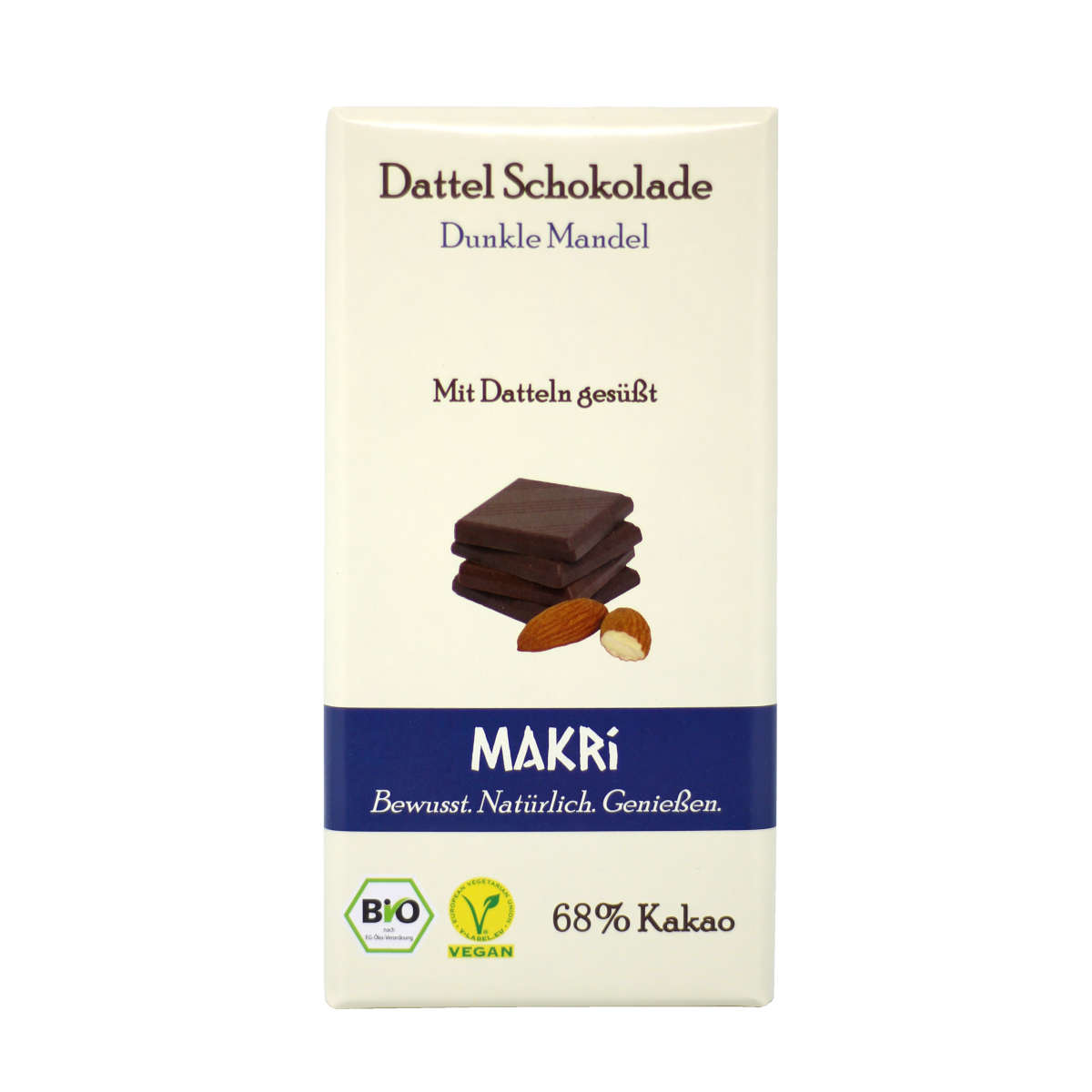Marki Vegane Dattelschokolade mit Mandeln