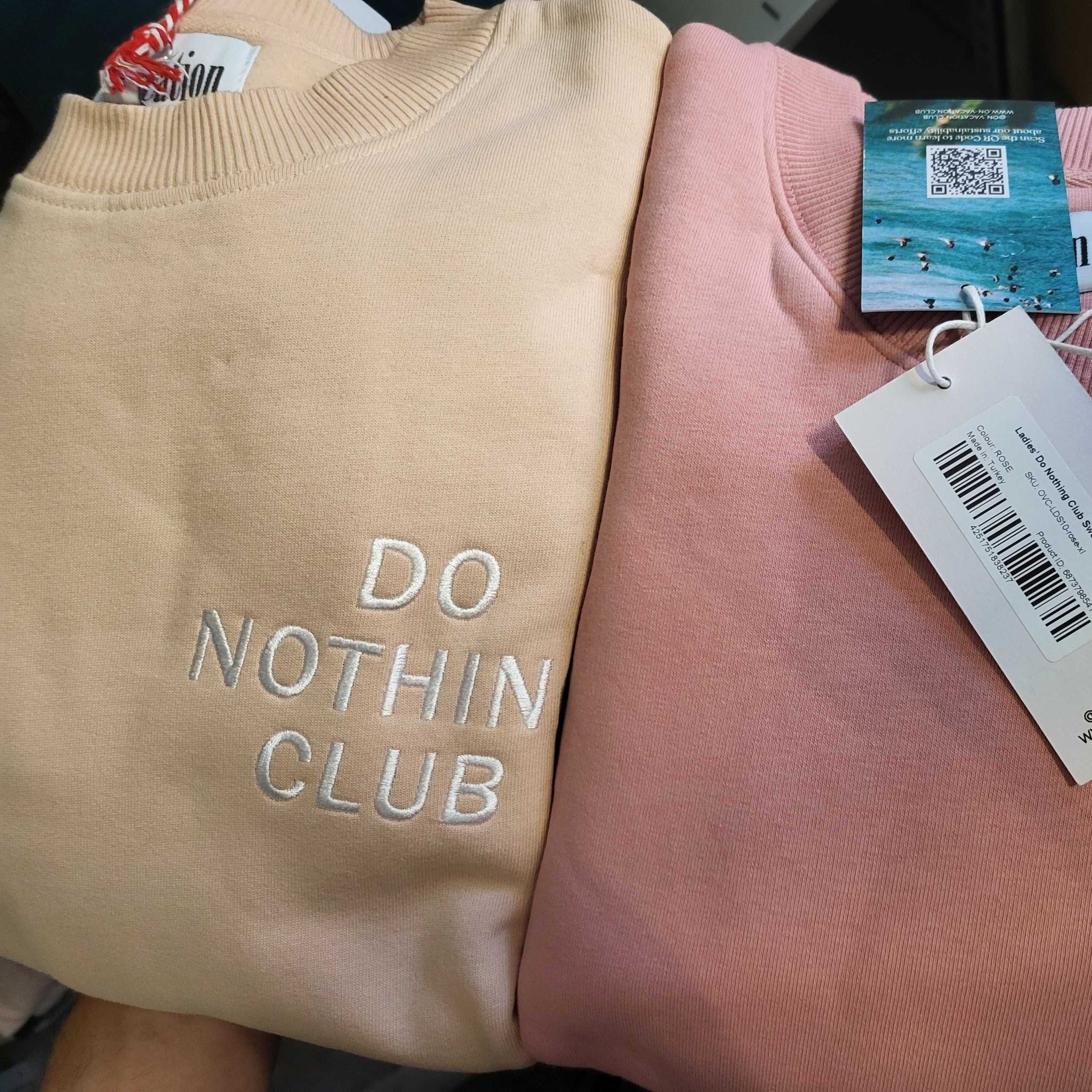 On Vacation Ladies Sweater "Do Nothing Club" - Rose