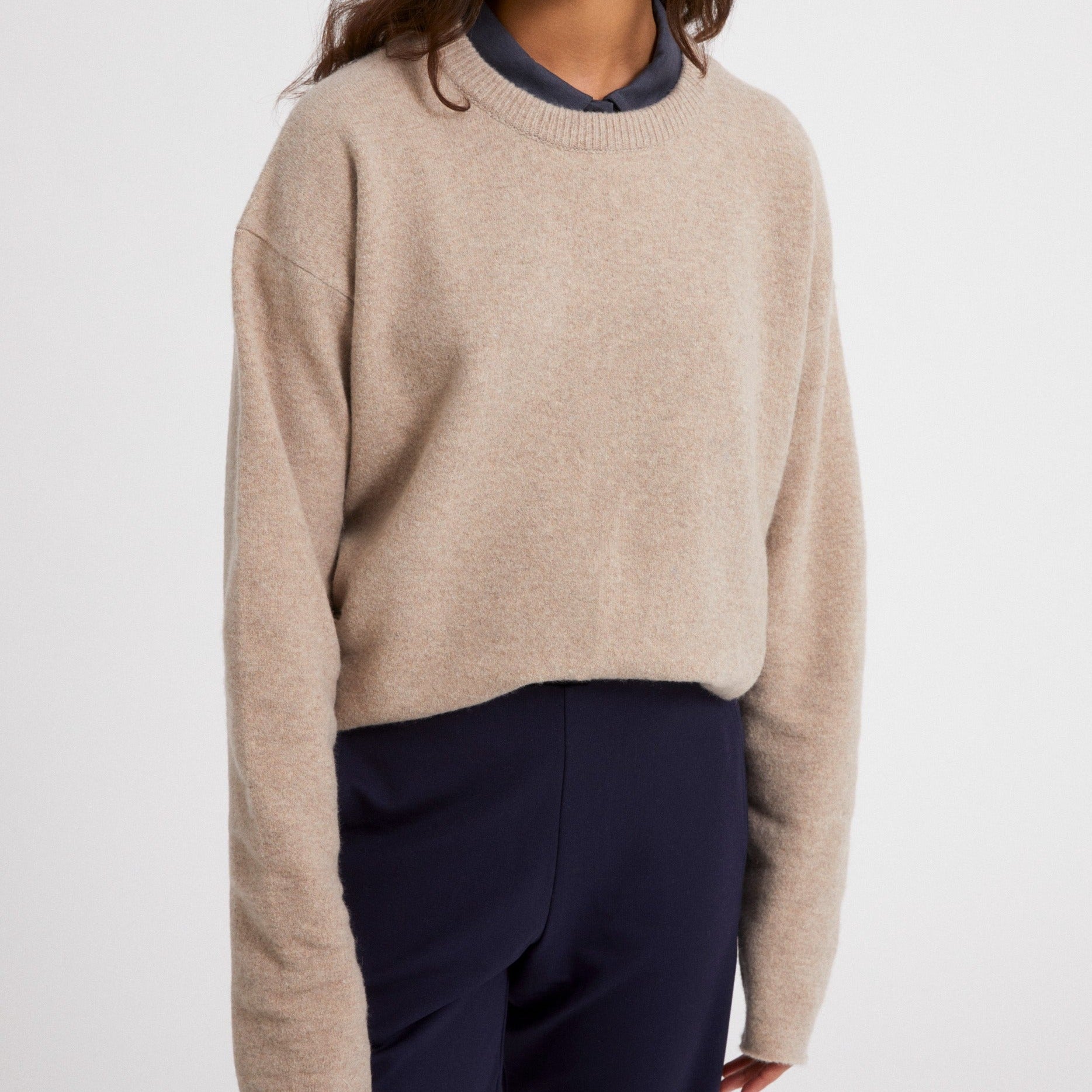 ARMEDANGELS Pullover "DARIAA RECYCLED WOOL" - dark caramel melange
