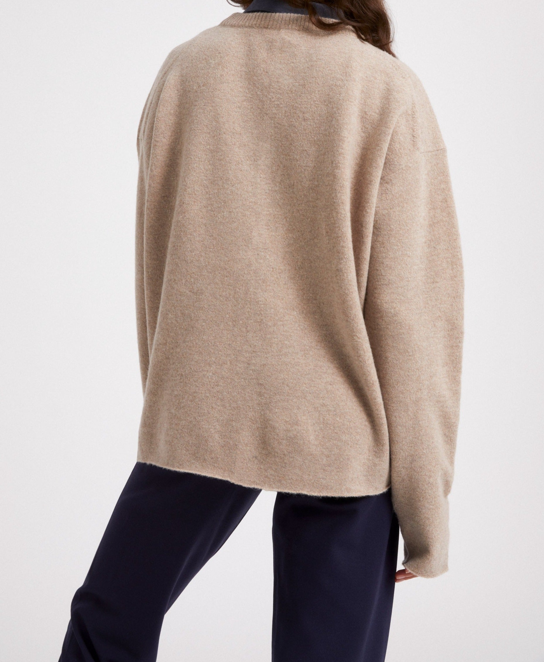 ARMEDANGELS Pullover "DARIAA RECYCLED WOOL" - dark caramel melange