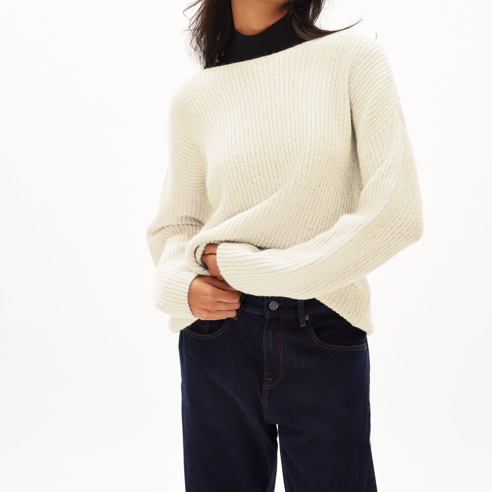 ARMEDANGELS Strick Pullover Loose Fit "SIAANA" - oatmilk