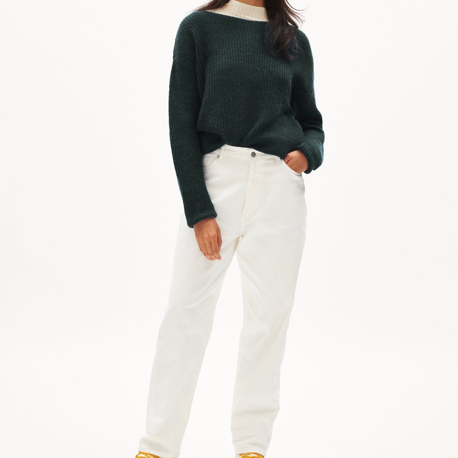 ARMEDANGELS Strick Pullover Loose Fit "SIAANA" - dark scarab