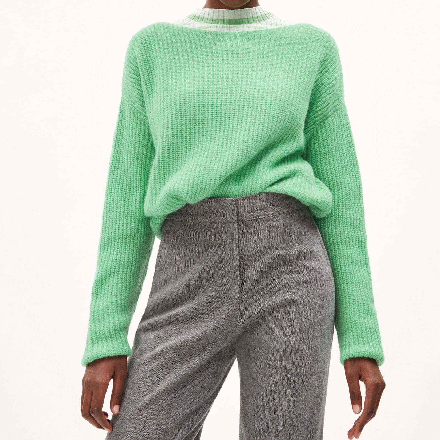 ARMEDANGELS Strick Pullover Loose Fit "SIAANA" - apple neon