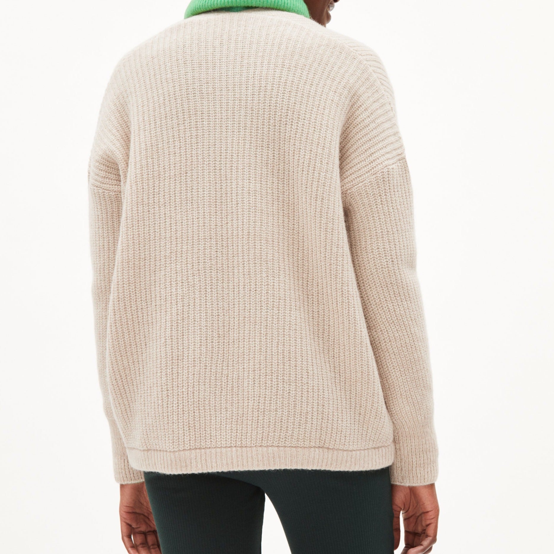 ARMEDANGELS Strick Cardigan Loose Fit "VILANAA" - oatmilk