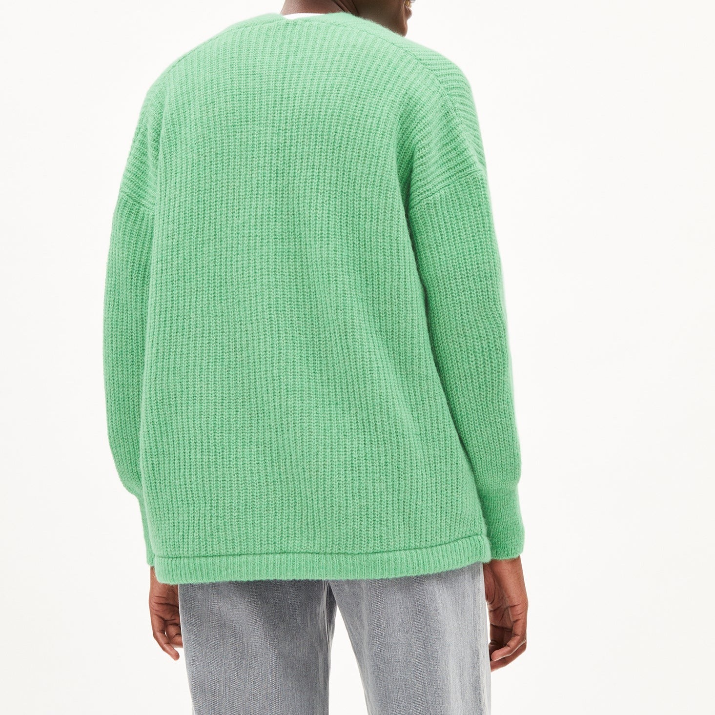 ARMEDANGELS Strick Cardigan Loose Fit "VILANAA" - apple neon