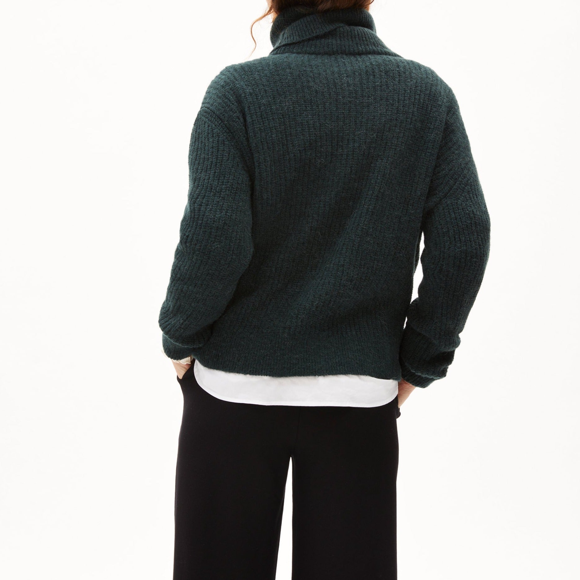 ARMEDANGELS Strick Pullover Loose Fit "ILSIAA" - dark scarab