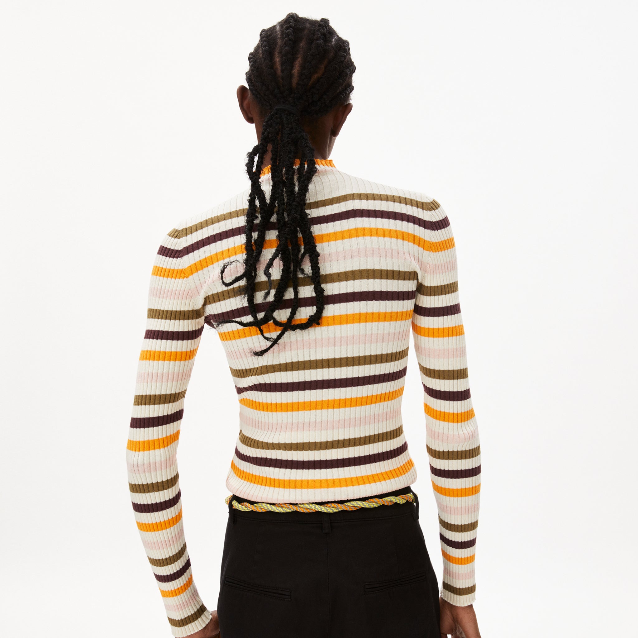 ARMEDANGELS Strick Pullover "ALAANI MULTICOLOR" - oatmilk-sunset