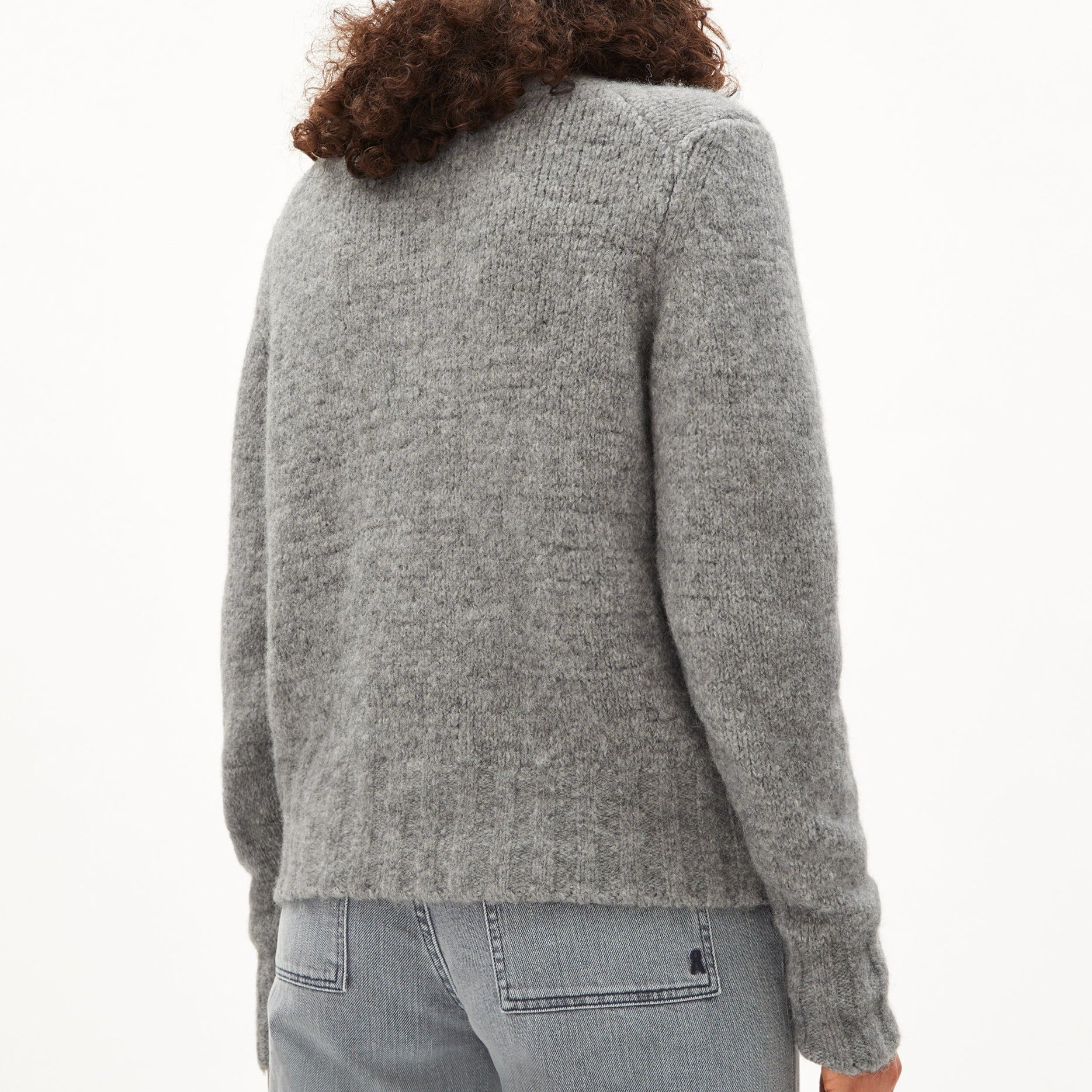 ARMEDANGELS Strick Pullover Loose Fit "MAYLAA PREMIUM" - frozen mid grey melange