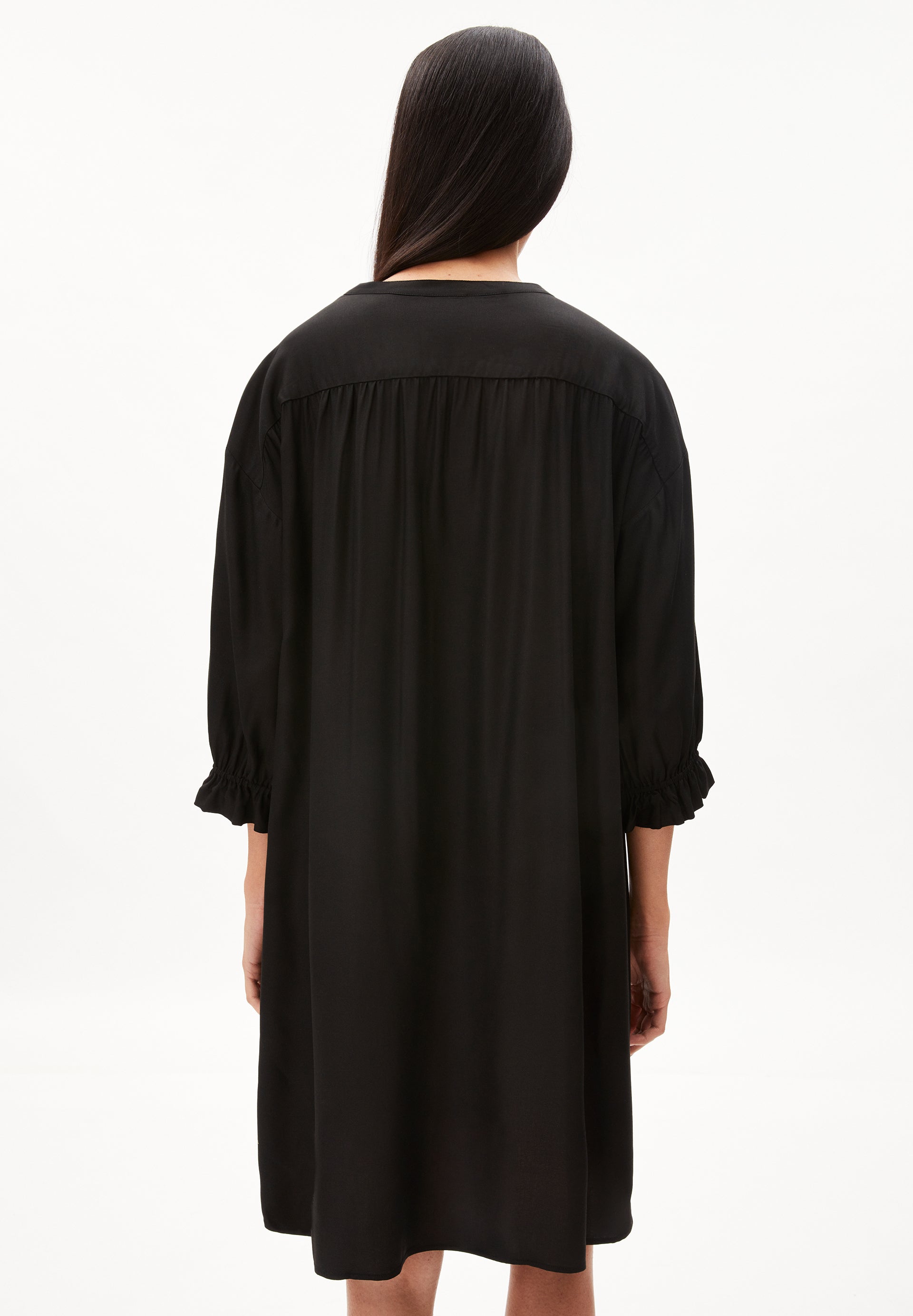 ARMEDANGELS Webkleid Oversized Fit "MAAREN" - black