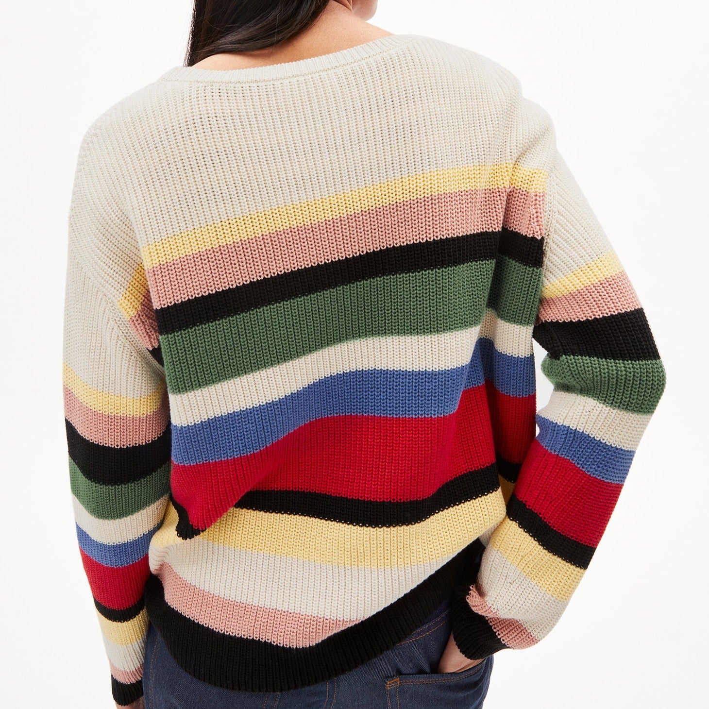 ARMEDANGELS Damen Strickpullover "NURIELLAA MULTICOLOR" - dark poppy-myrtales