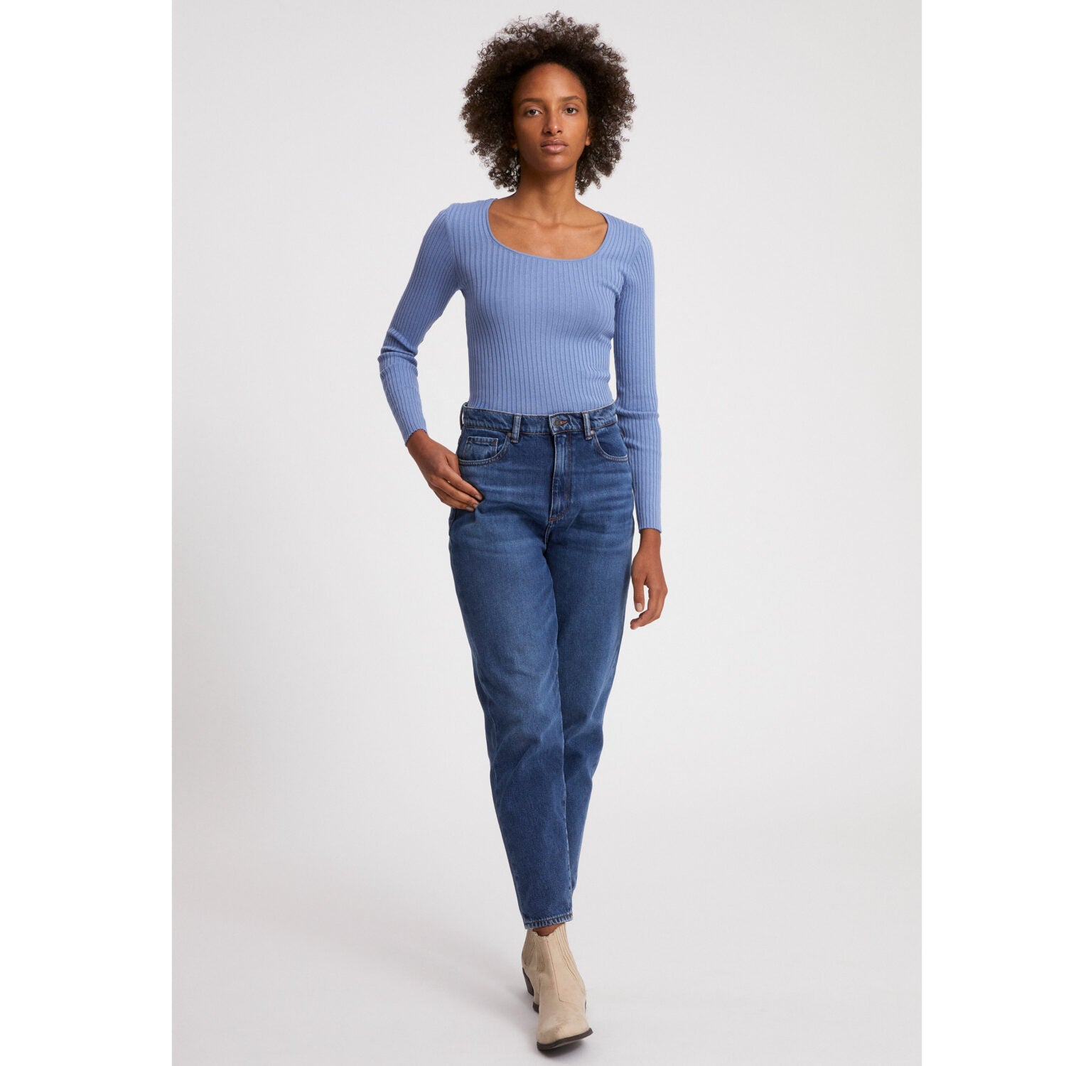 ARMEDANGELS Strickpullover ALAANI CREWNECK foggy blue (3)