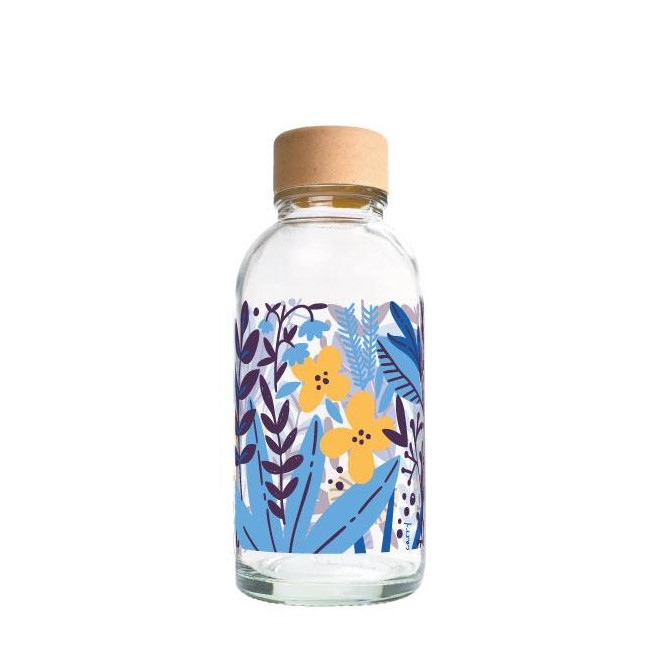 CARRY Trinkflasche aus Glas 0,4 l