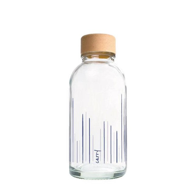 CARRY Trinkflasche aus Glas 0,4 l