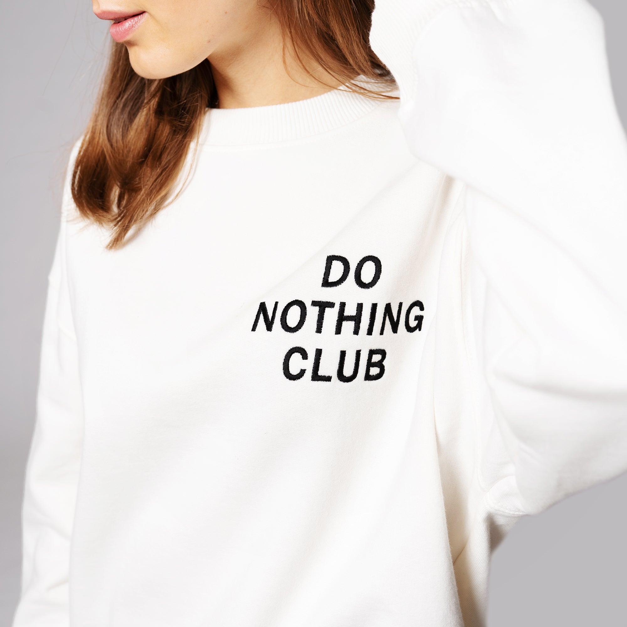 On Vacation Ladies Sweater "Do Nothing Club" - White