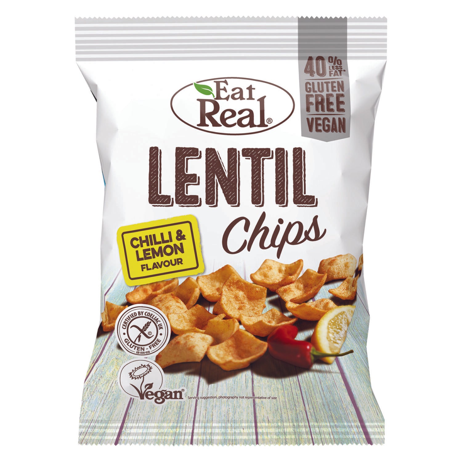 Eat Real Lentil Chips "Chili &amp; Lemon"