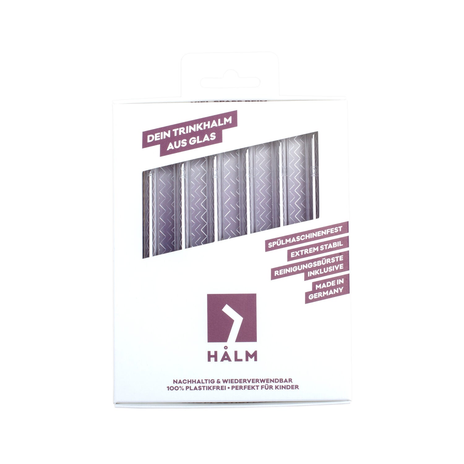 HALM 6er Glasstrohhalm-Set 15cm gerade (3)