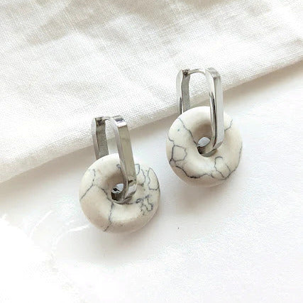 Heavin Creolen "White Marble"