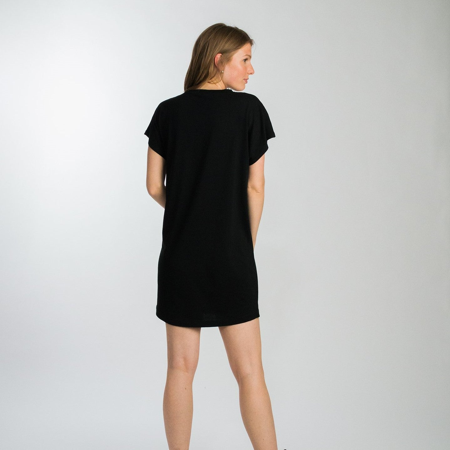 Honest Basics Women T-Shirt Kleid schwarz (2)