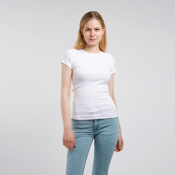 Honest Basics Women Ribbed T-Shirt