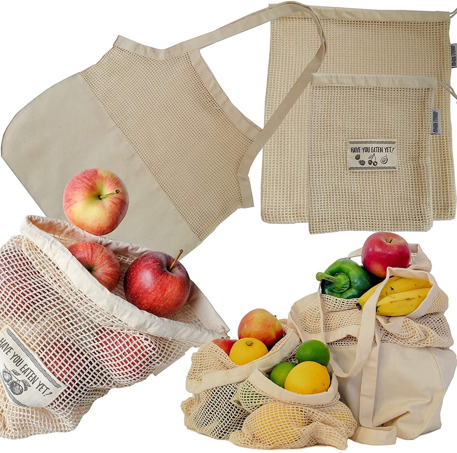 Jungle Nomad Shopper Set Obst- und Gemüsebeutel + Einkaufstasche