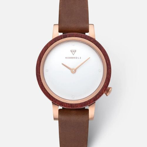 KERBHOLZ Armbanduhr "LUISE" - Rosewood - Tobacco