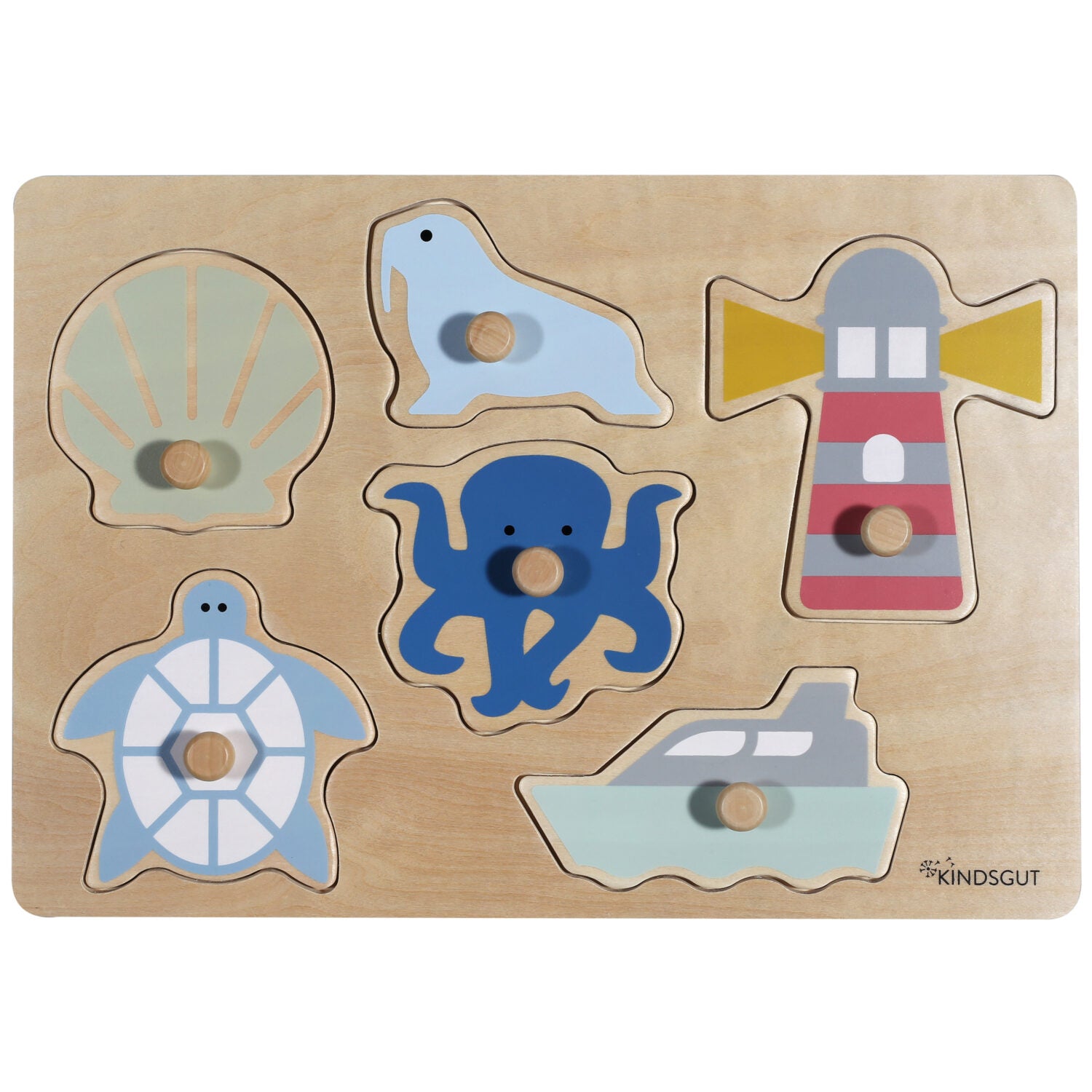 KINDSGUT Steckpuzzle Ozean