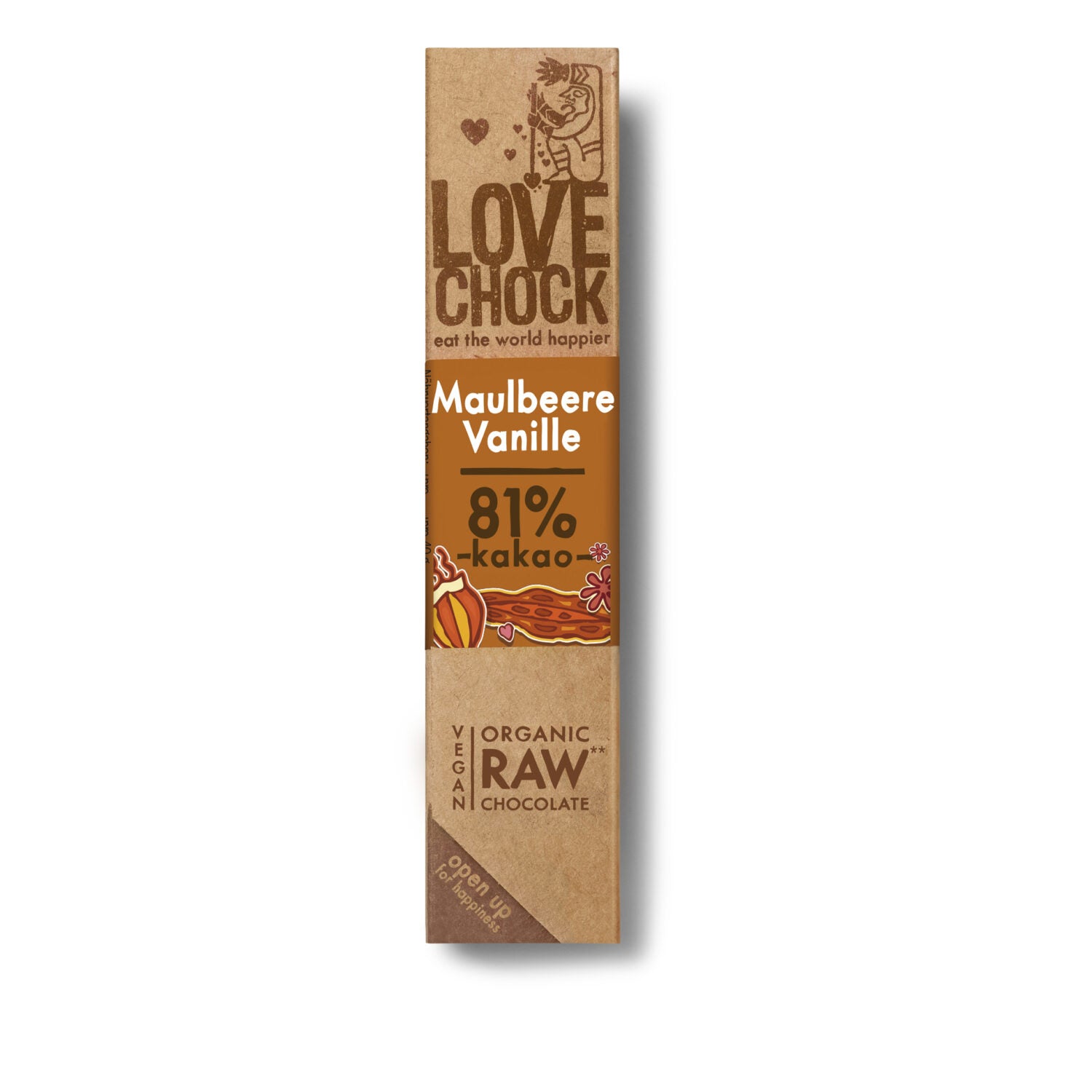 Lovechock Riegel Maulbeere Vanille 81%