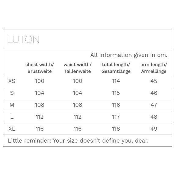 Luton Größentabelle