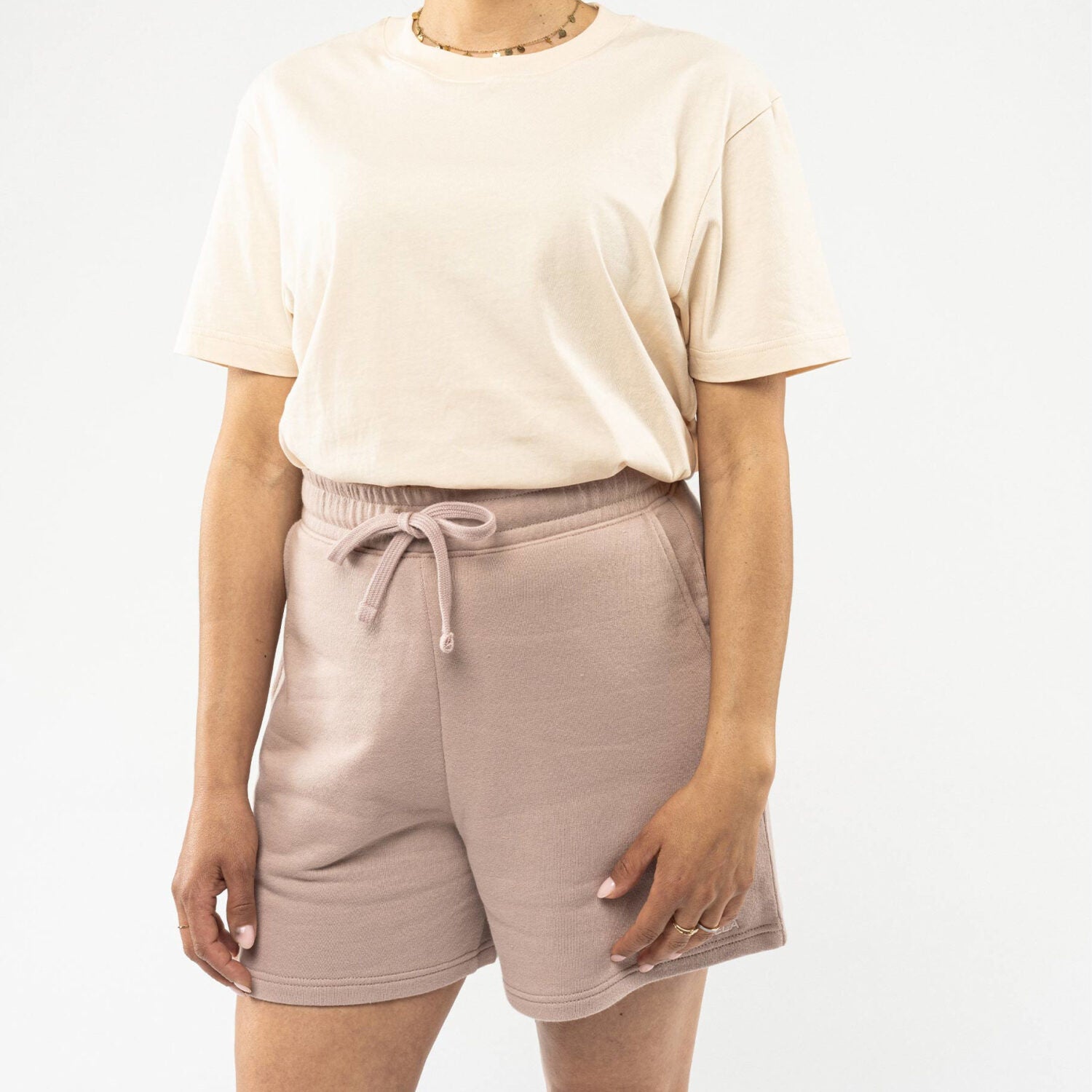 MELA Damen French Terry Shorts "AARANY" - Rose