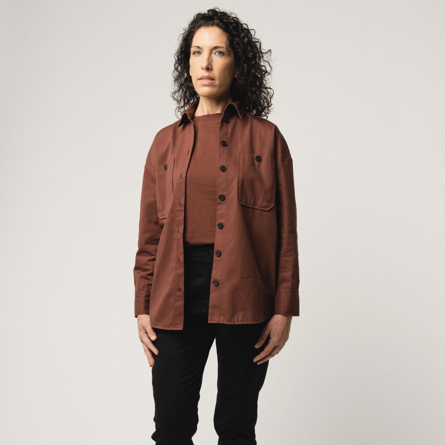 MELA Damen Overshirt ESHA - mahagoni_4